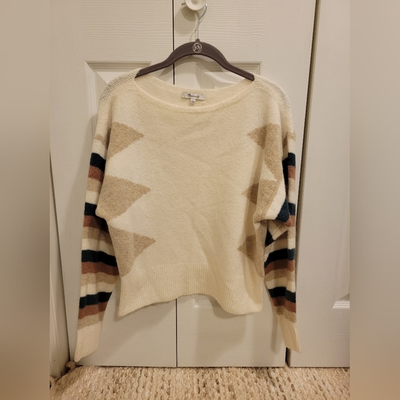 Madewell Sweaters - NEW NWT Madwell Aztec/stripe sweater-small-neutral